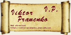 Viktor Pramenko vizit kartica